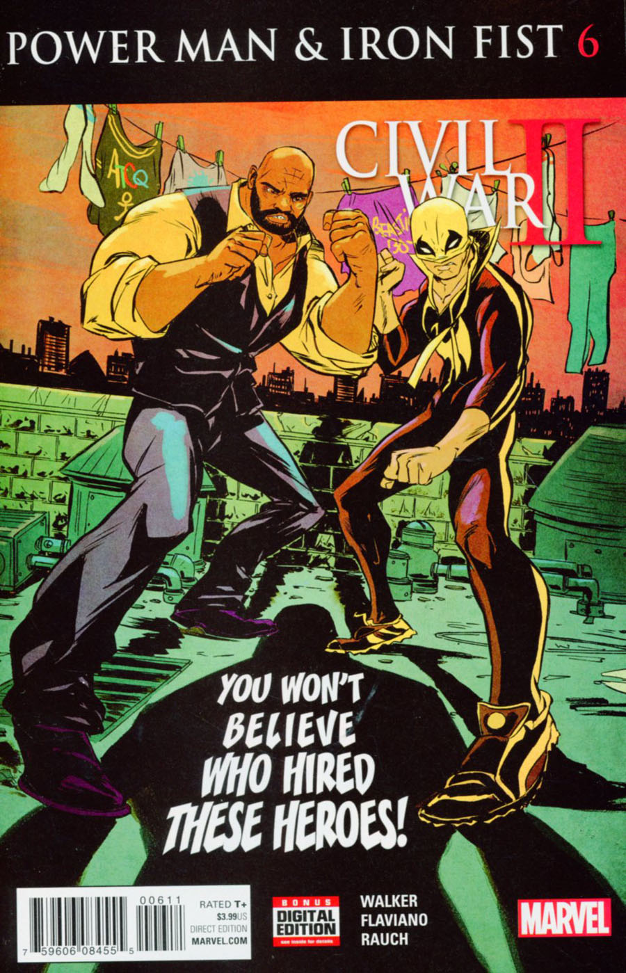 Power Man And Iron Fist Vol 3 #6 Cover A Regular Sanford Greene Cover (Civil War II Tie-In)