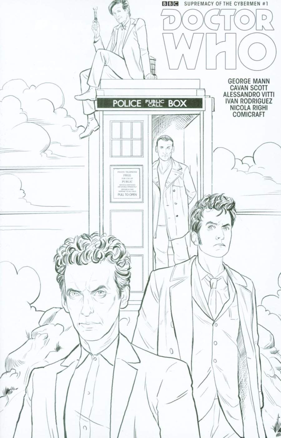 Doctor Who Event 2016 Supremacy Of The Cybermen #1 Cover D Variant Mariano Laclaustra Adult Coloring Book Cover