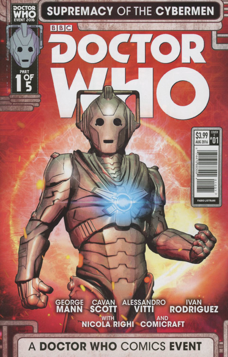 Doctor Who Event 2016 Supremacy Of The Cybermen #1 Cover C Variant Fabio Listrani Cover