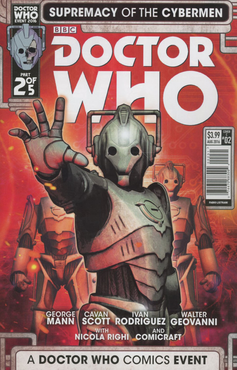 Doctor Who Event 2016 Supremacy Of The Cybermen #2 Cover C Variant Fabio Listrani Cover