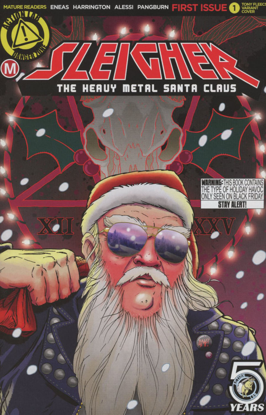 Sleigher Heavy Metal Santa Claus #1 Cover B Variant Tony Fleecs Cover