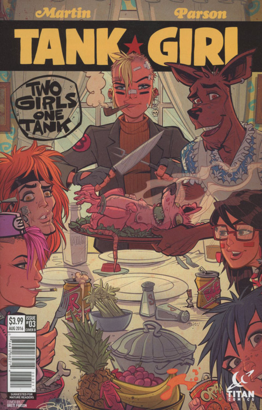 Tank Girl Two Girls One Tank #3 Cover B Variant Brett Parson Cover