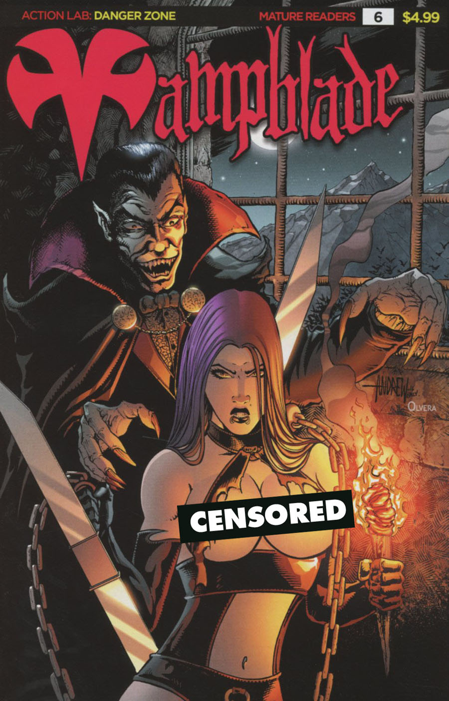 Vampblade #6 Cover F Variant Andrew Mangum 90s Monster Risque Cover