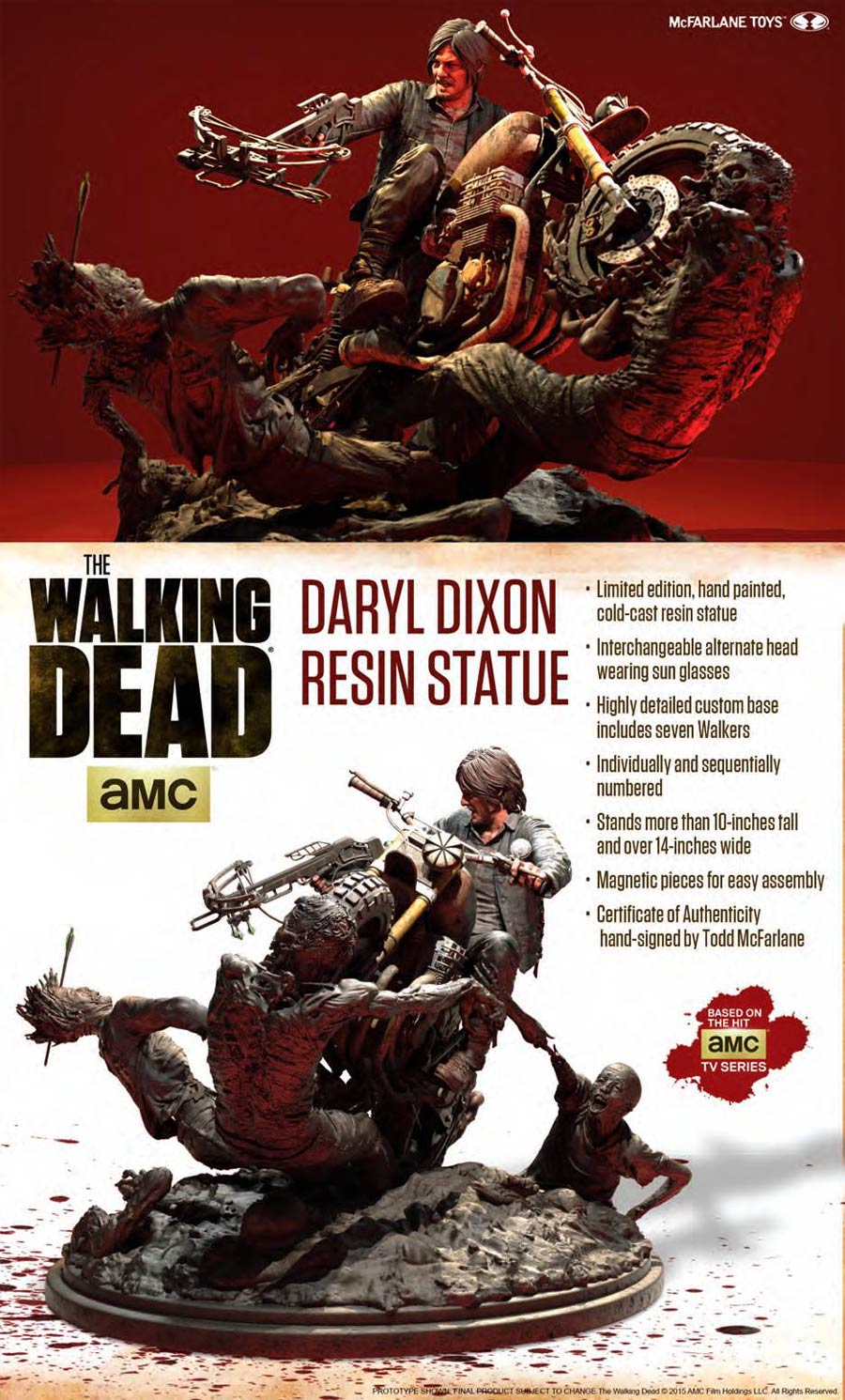 Walking Dead Daryl Dixon Resin Statue