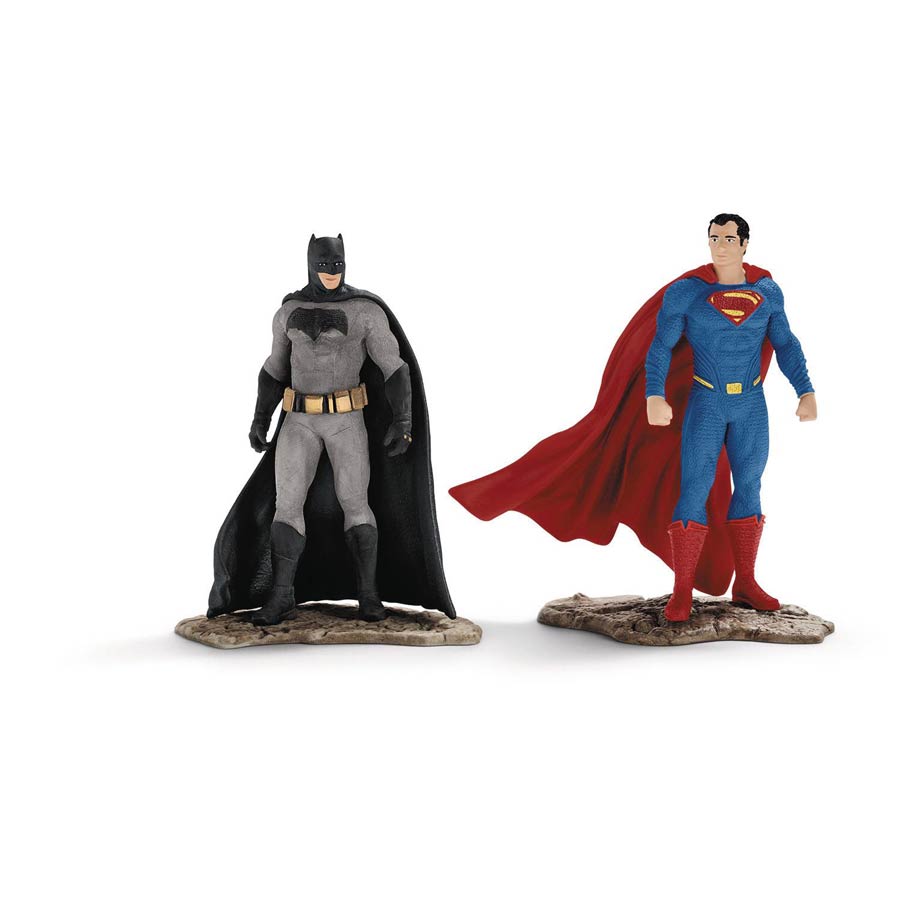 Batman v Superman Dawn Of Justice PVC Figurine 2-Pack - Batman & Superman