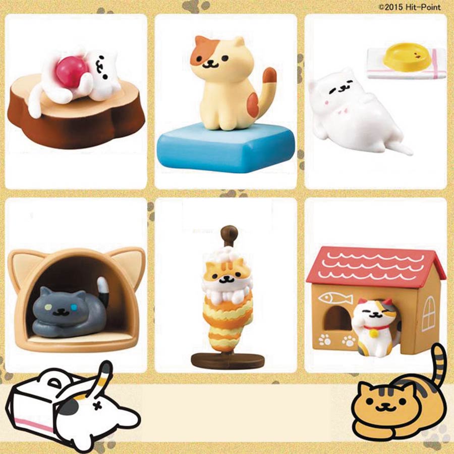 Neko Atsume Kitty Collector Desktop Figure Blind Mystery Box Display