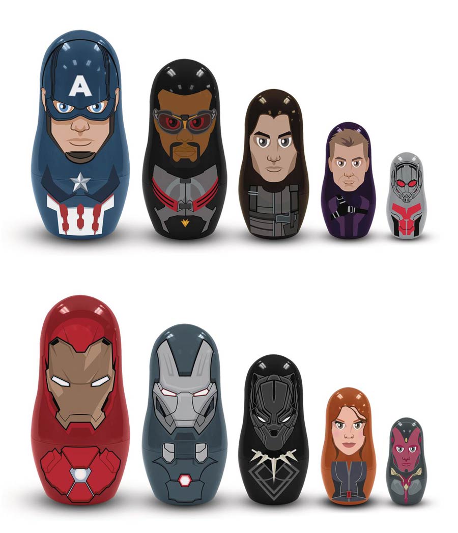 Captain America Cw Nesting Doll Set Assortment Case