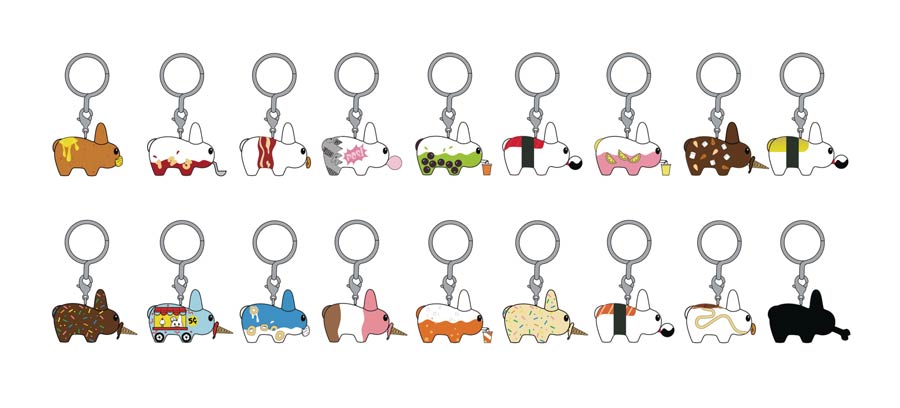 Bite-Sized Labbit 1.5-Inch Keychain Blind Mystery Box Display