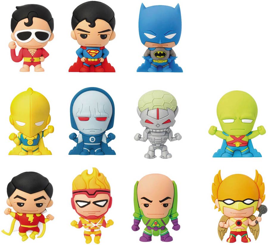DC Superpowers Laser Cut Figural Keyring Blind Mystery Box 24-Piece Display