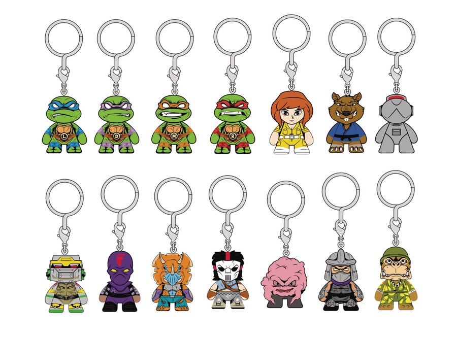 Teenage Mutant Ninja Turtles Shell Shock Keychain Series Blind Mystery Box 24-Piece Display