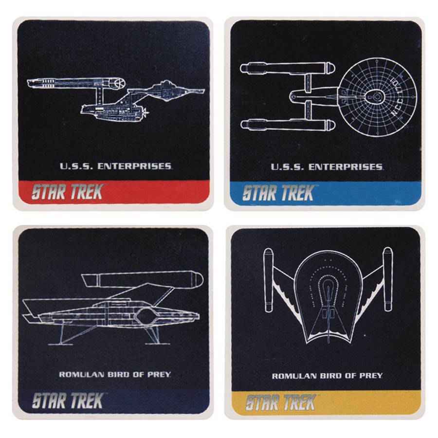 Star Trek 4-Piece Ceramic Coaster Set