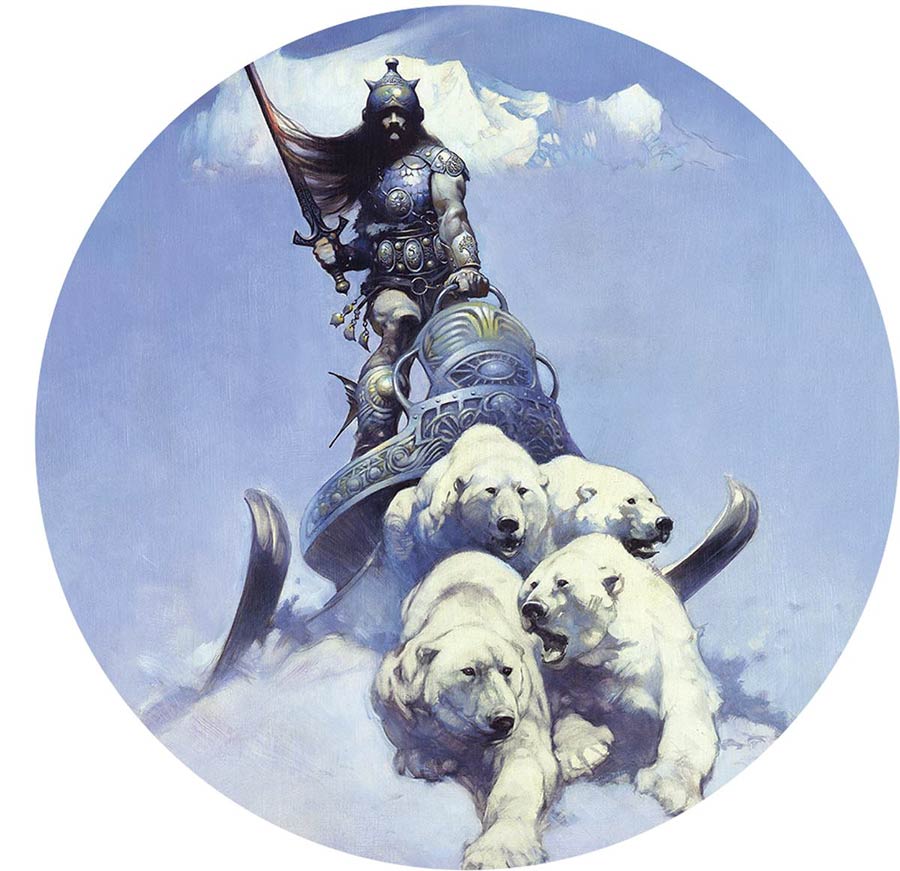 Frazetta 2-Inch Magnet - Silver Warrior