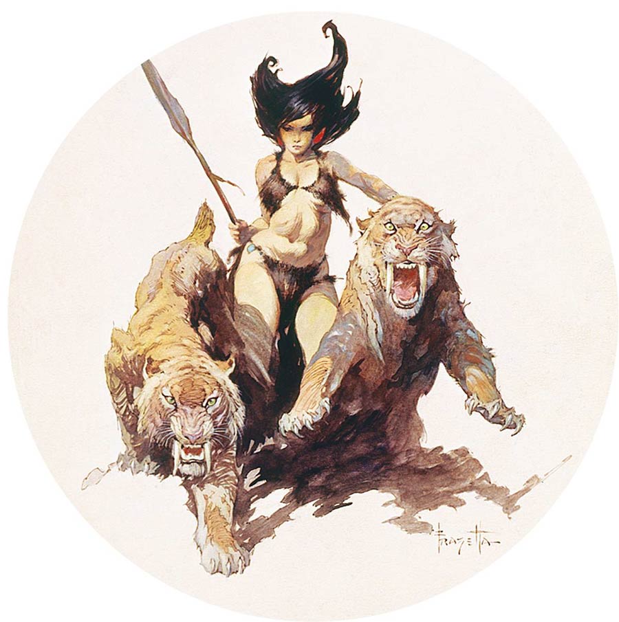 Frazetta 2-Inch Magnet - The Huntress