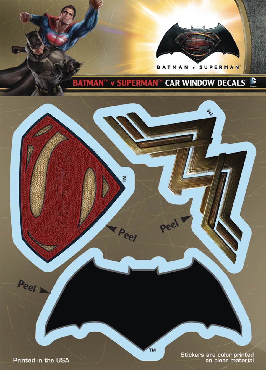 Batman v Superman Dawn Of Justice Logo Decals