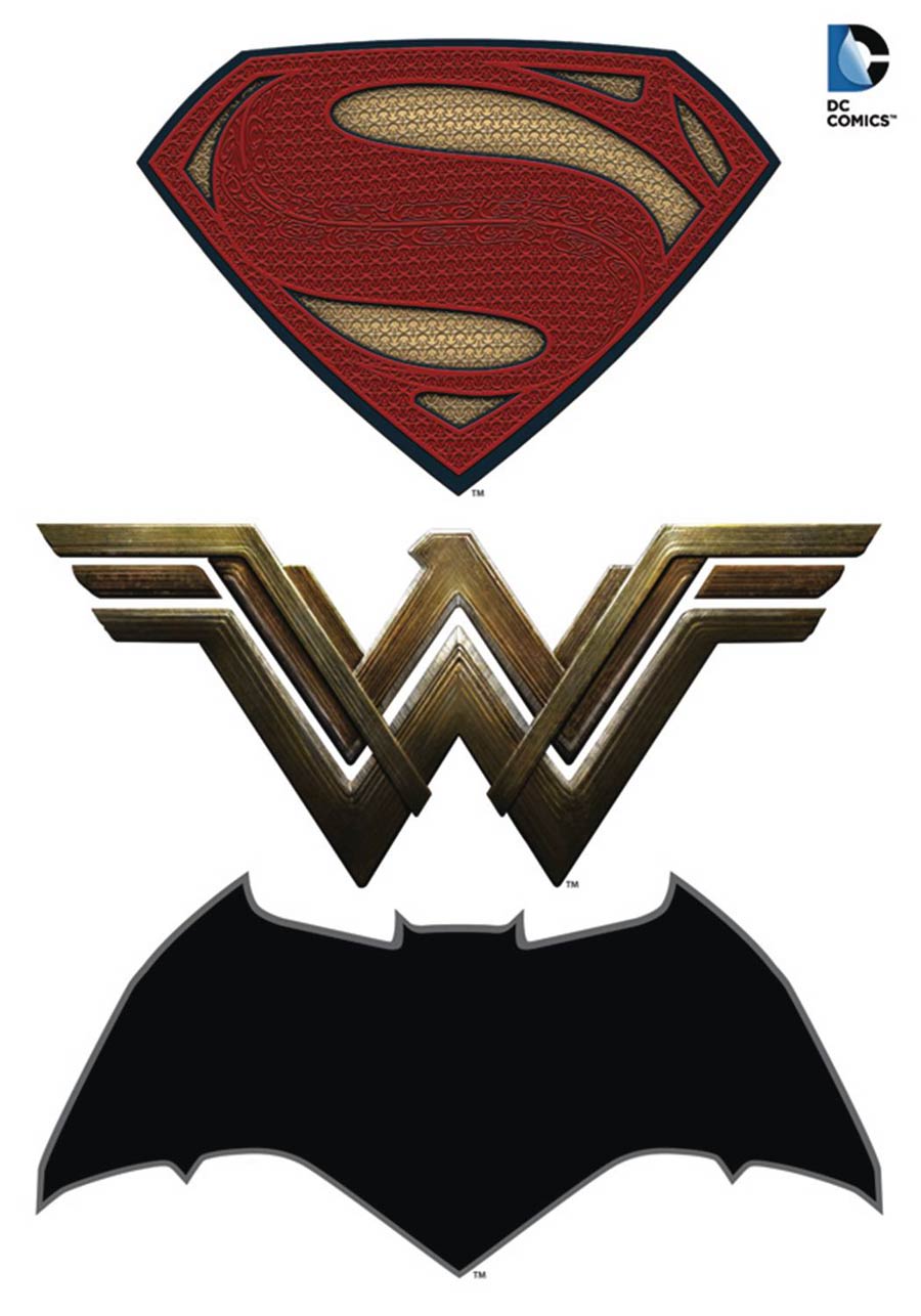Batman v Superman Dawn Of Justice Logos Car Graphics Set