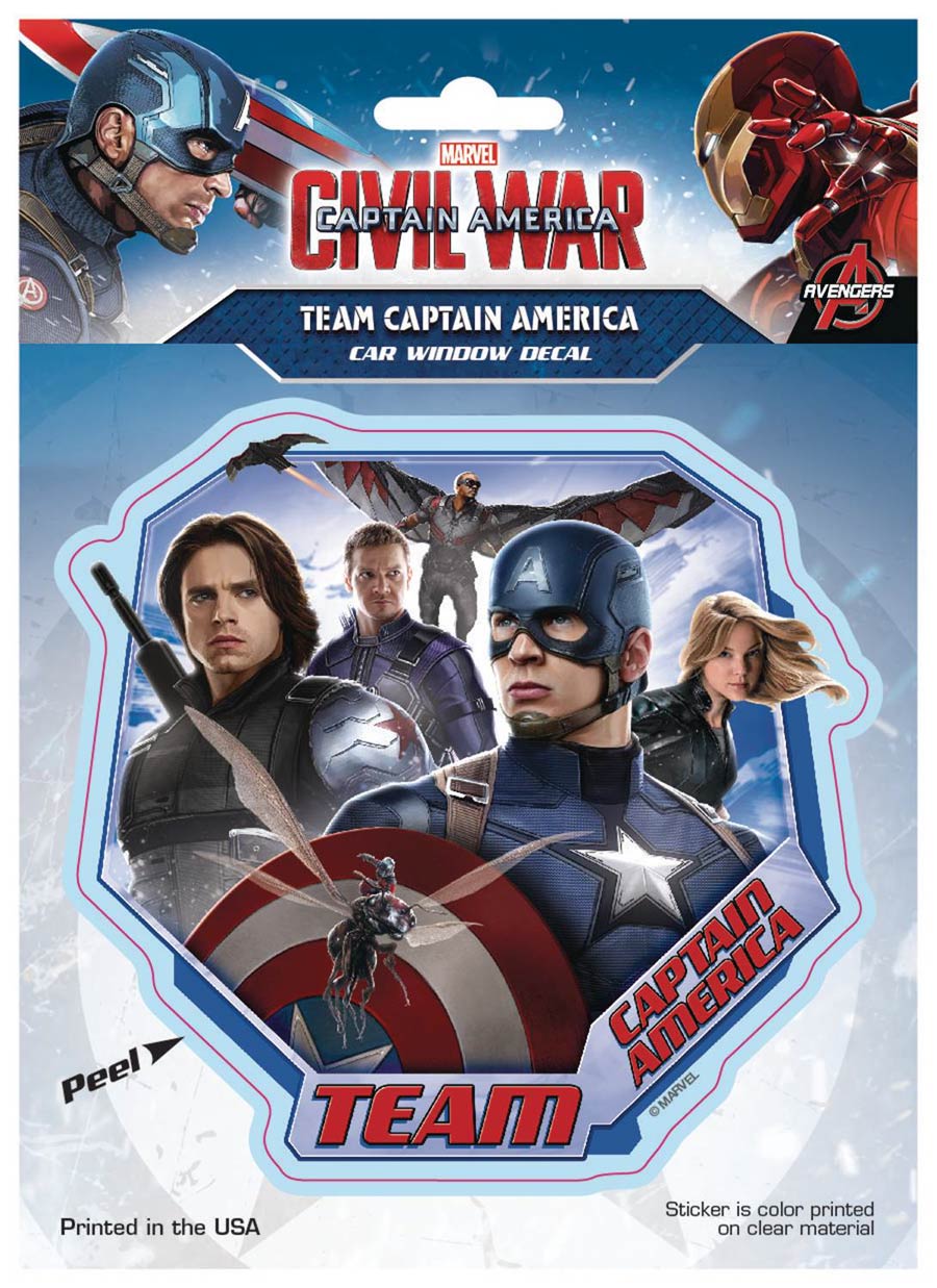 Captain America Civil War Decal - Team Captain America