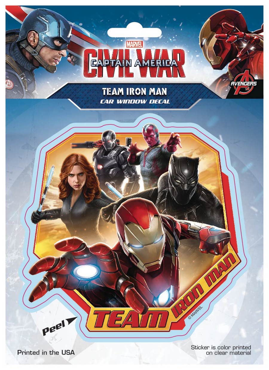 Captain America Civil War Decal - Team Iron Man