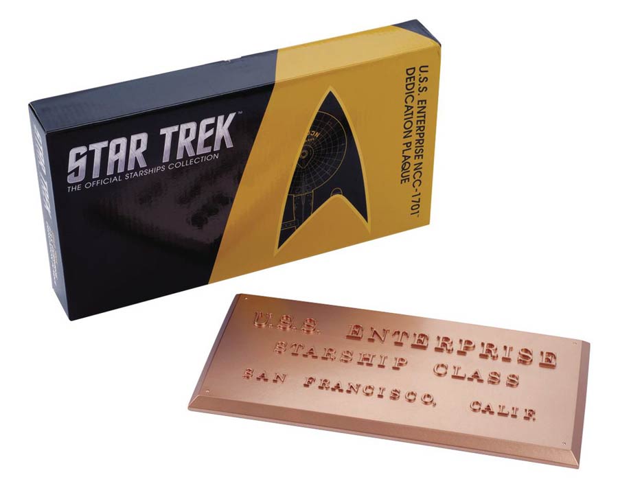 Star Trek Dedication Plaque #1 USS Enterprise NCC-1701