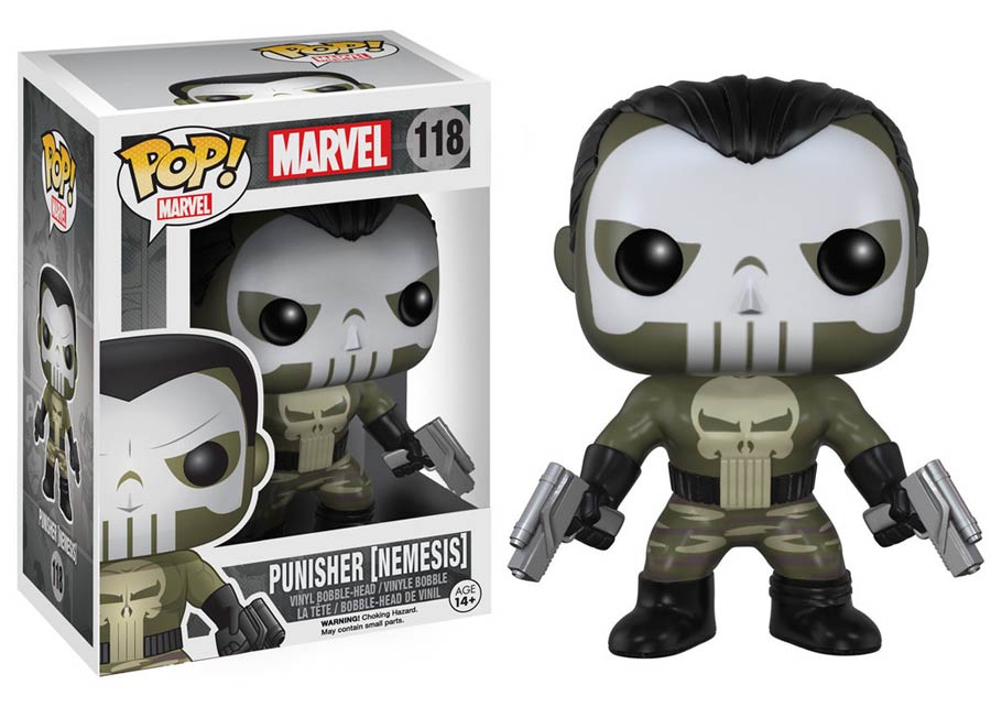 POP Marvel 118 Punisher Nemesis Vinyl Bobble Head