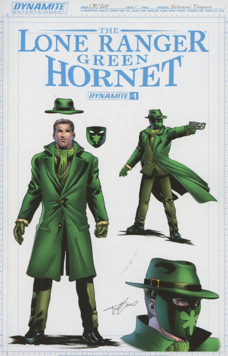 Lone Ranger Green Hornet #1 Cover B Incentive Giovanni Timpano Green Hornet Design Variant Cover