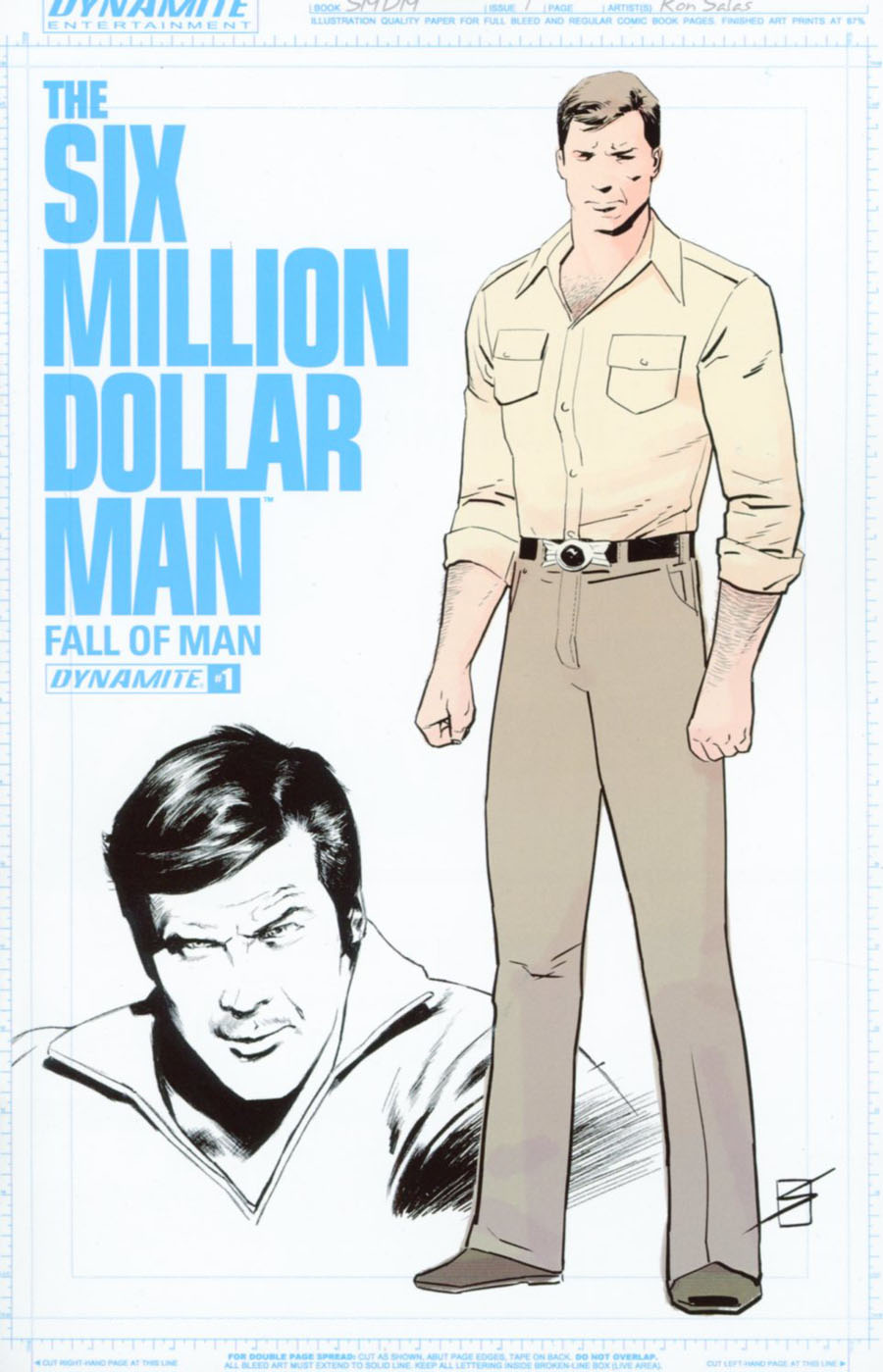 Six Million Dollar Man Fall Of Man #1 Cover C Incentive Ron Salas Character Design Variant Cover