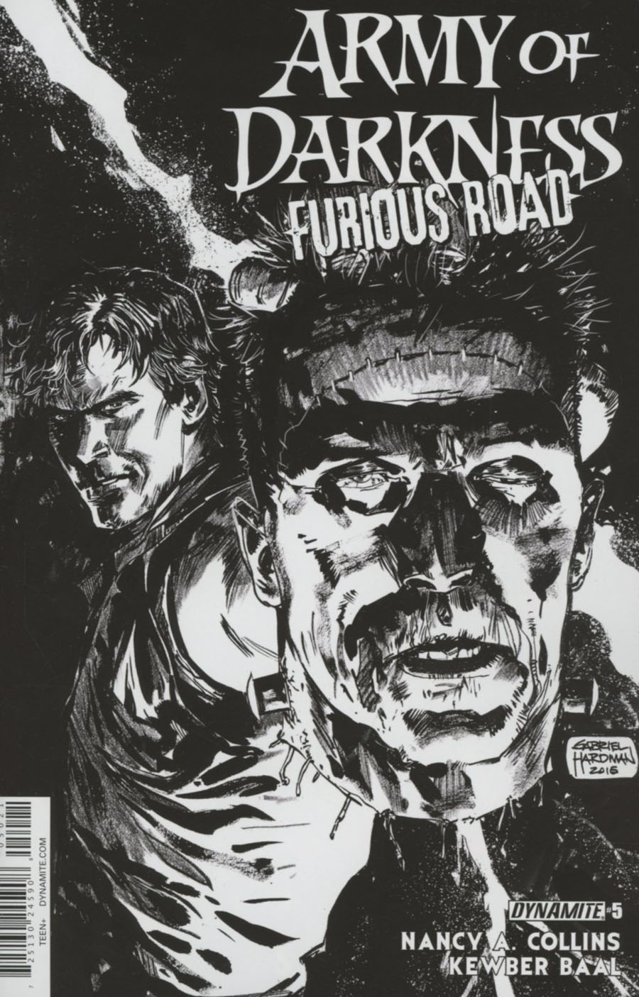 Army Of Darkness Furious Road #5 Cover B Incentive Gabriel Hardman Black & White Cover
