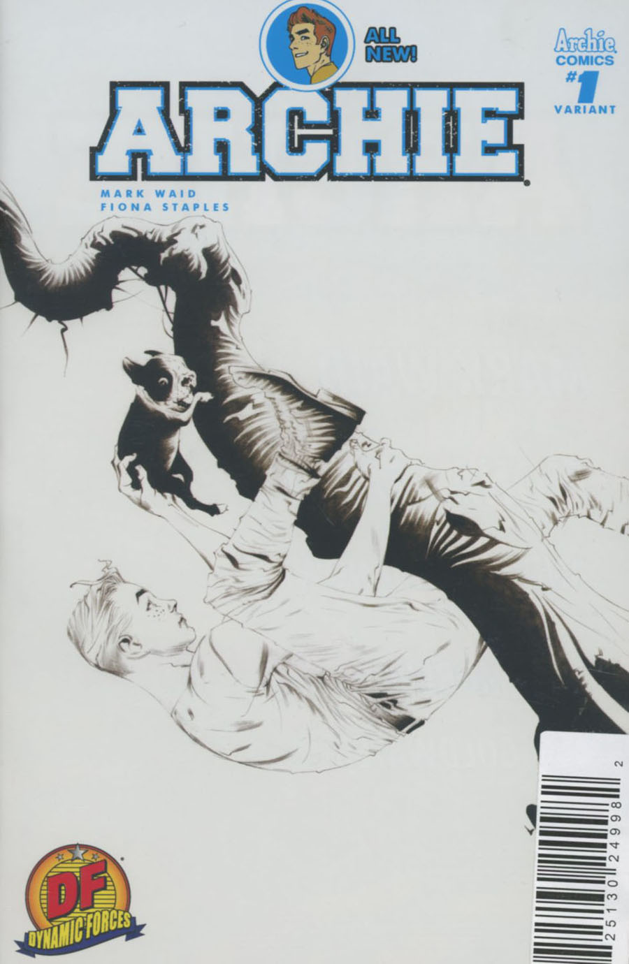 Archie Vol 2 #1 Cover Z-O DF Exclusive Jae Lee Ultra-Limited Black & White Pure Line Art Cover X-Mas In July Package
