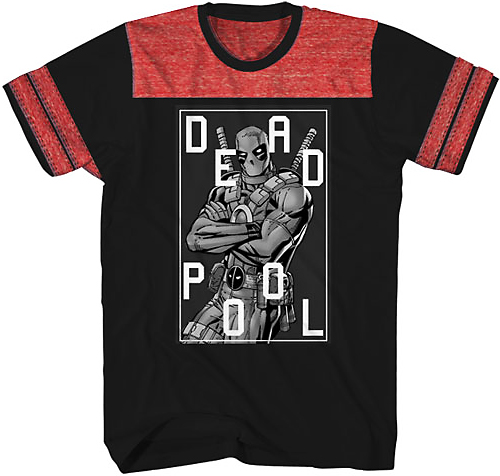 Deadpool Dead On Black T-Shirt Large