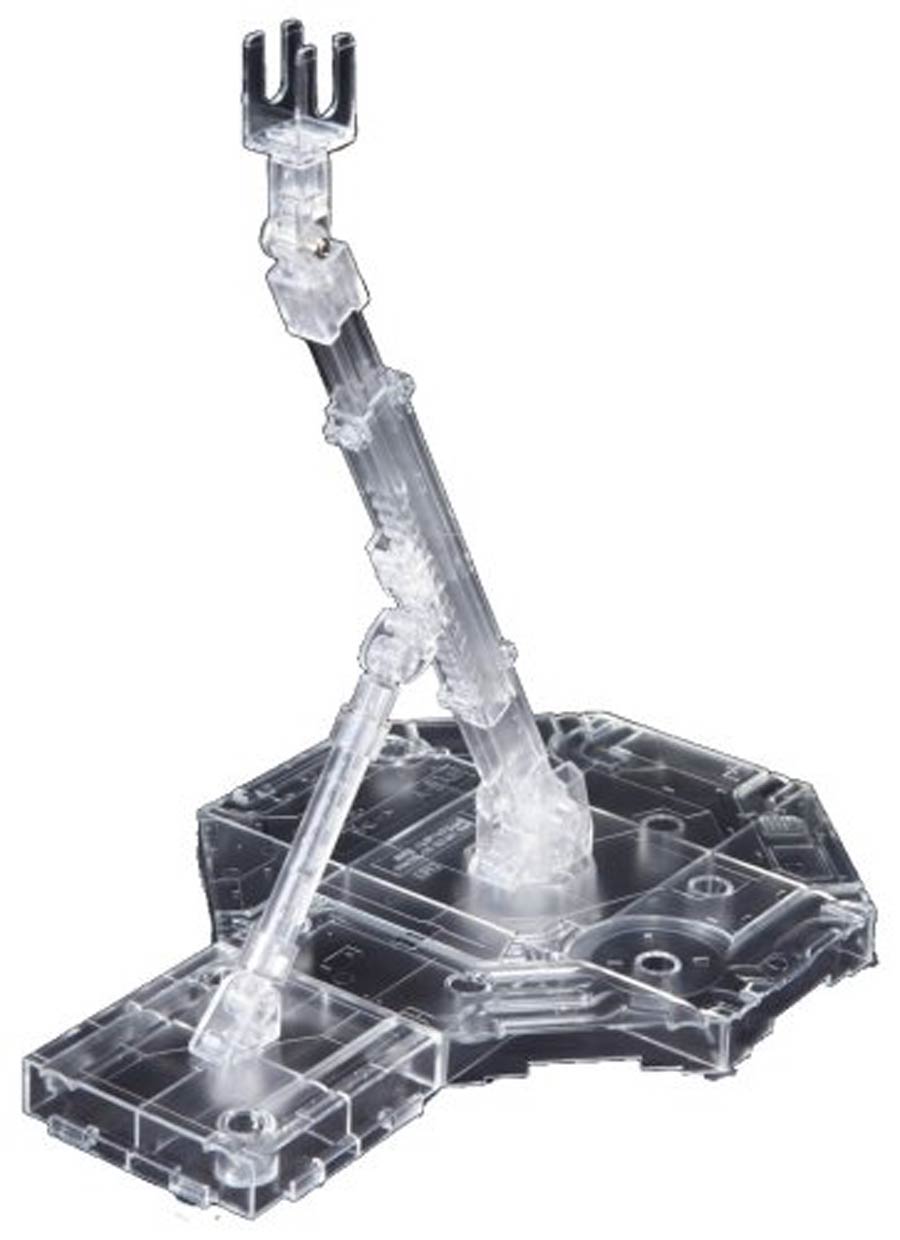 Gundam Display Stand -  Box Of 10 Units - Action Base 1 For 1/144 & 1/100 Kits - Clear