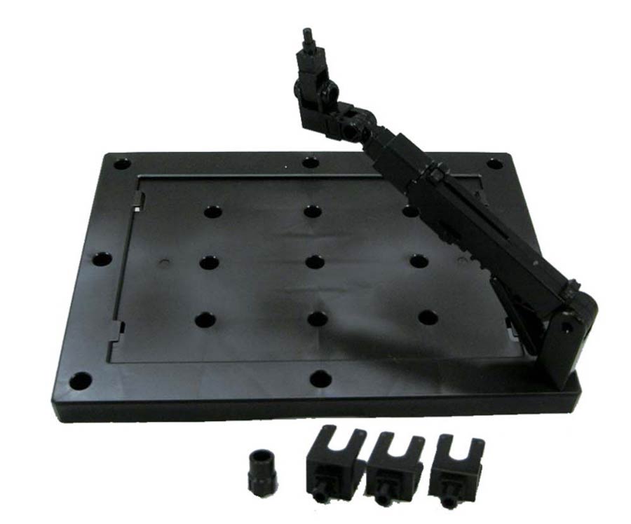 Gundam Display Stand -  Box Of 10 Units - Action Base 3 For 1/144 Kits - Black
