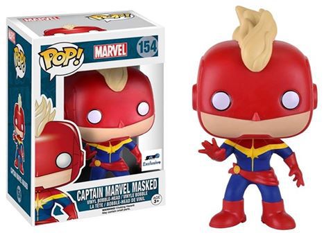 POP Marvel 154 Captain Marvel Masked GTS Exclusive Vinyl Bobble Head