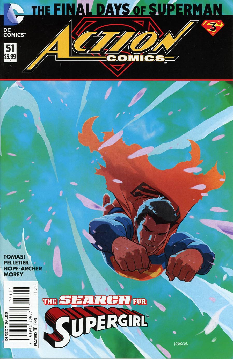 Action Comics Vol 2 #51 Cover C 2nd Ptg Karl Kerschl Variant Cover (Super League Part 3)