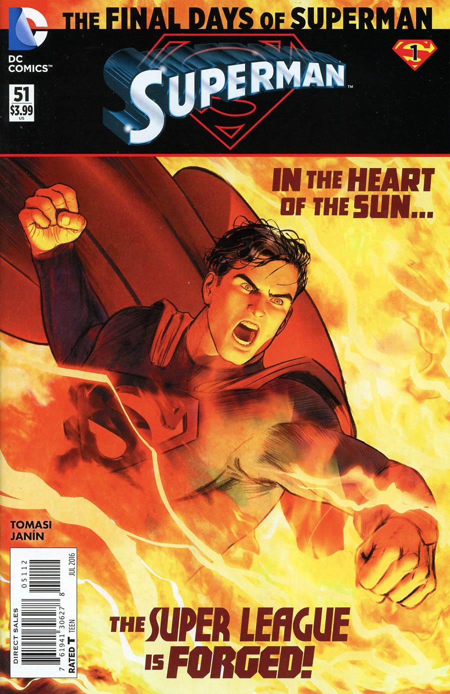 Superman Vol 4 #51 Cover C 2nd Ptg John Romita Jr Variant Cover (Super League Part 1)