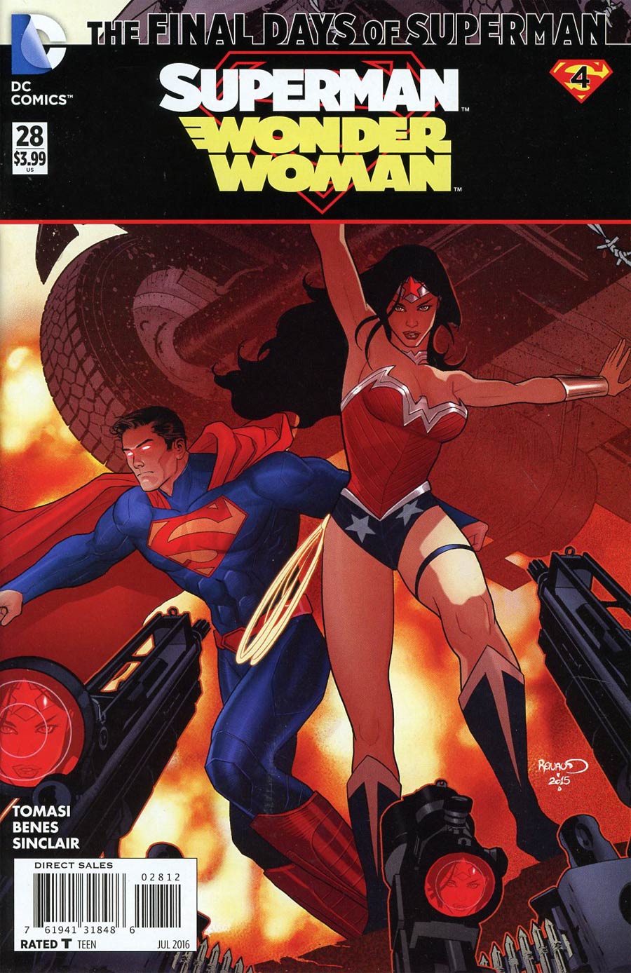 Superman Wonder Woman #28 Cover C 2nd Ptg Paul Renaud Variant Cover (Super League Part 4)