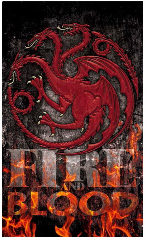 Game Of Thrones Banner - Targaryen Fire & Blood