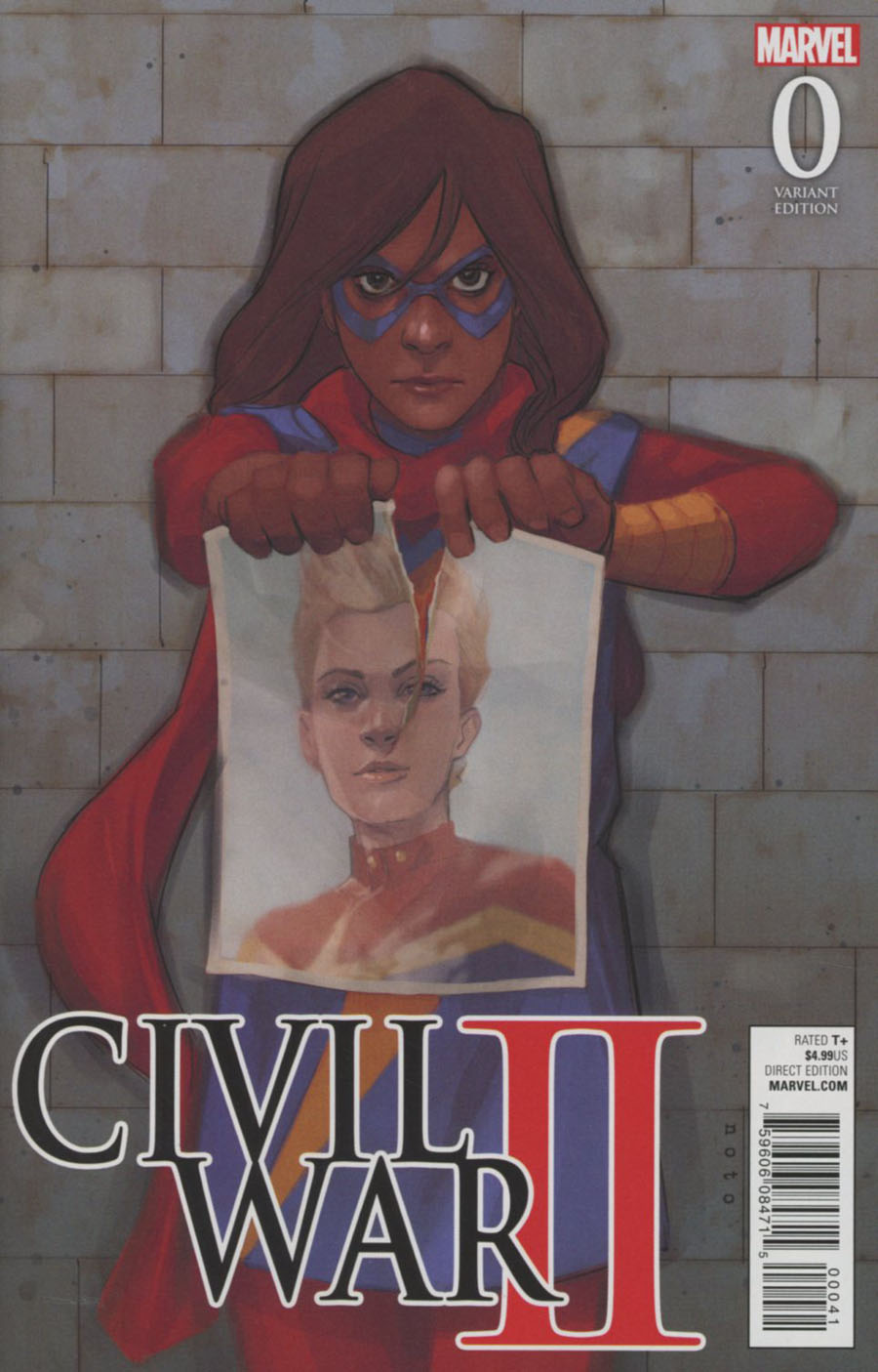 Civil War II #0 Cover D Incentive Phil Noto Kamala Variant Cover (Road To Civil War II Tie-In)