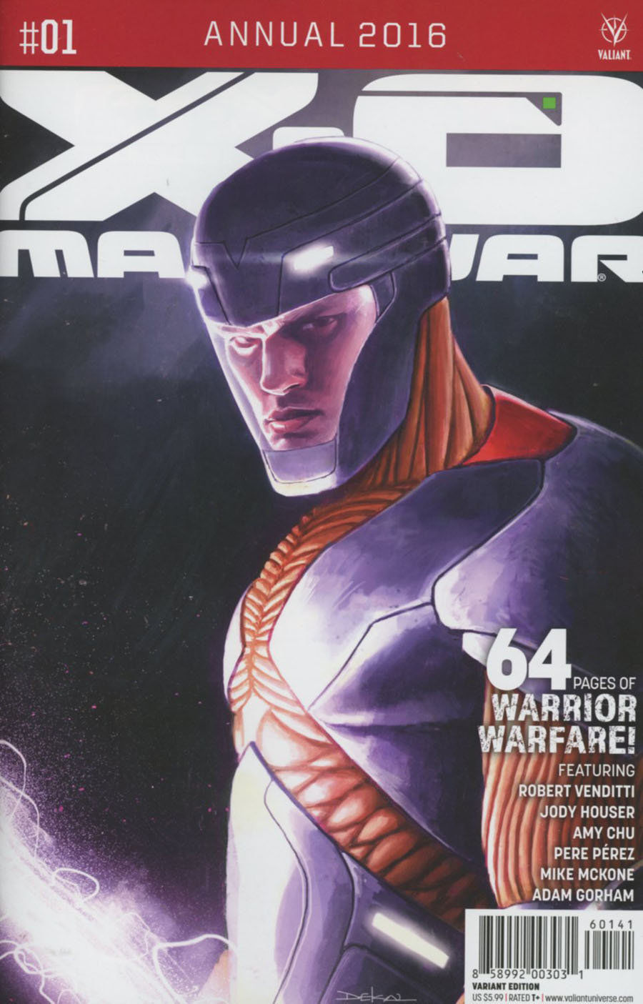 X-O Manowar Vol 3 Annual 2016 #1 Cover D Incentive Jeff Dekal Variant Cover