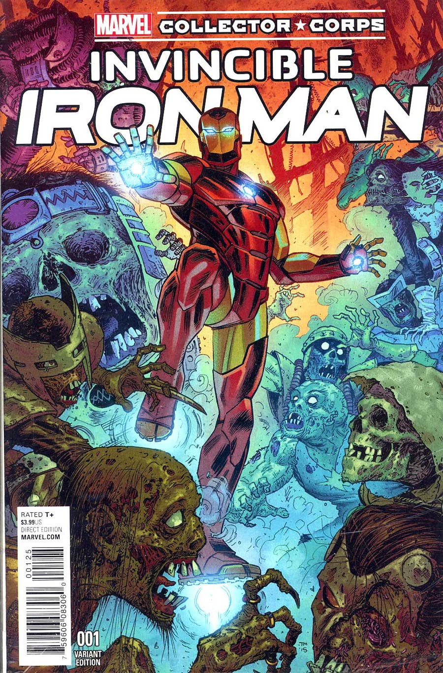 Invincible Iron Man Vol 2 #1 Cover Z-C Marvel Collector Corps Variant Cover