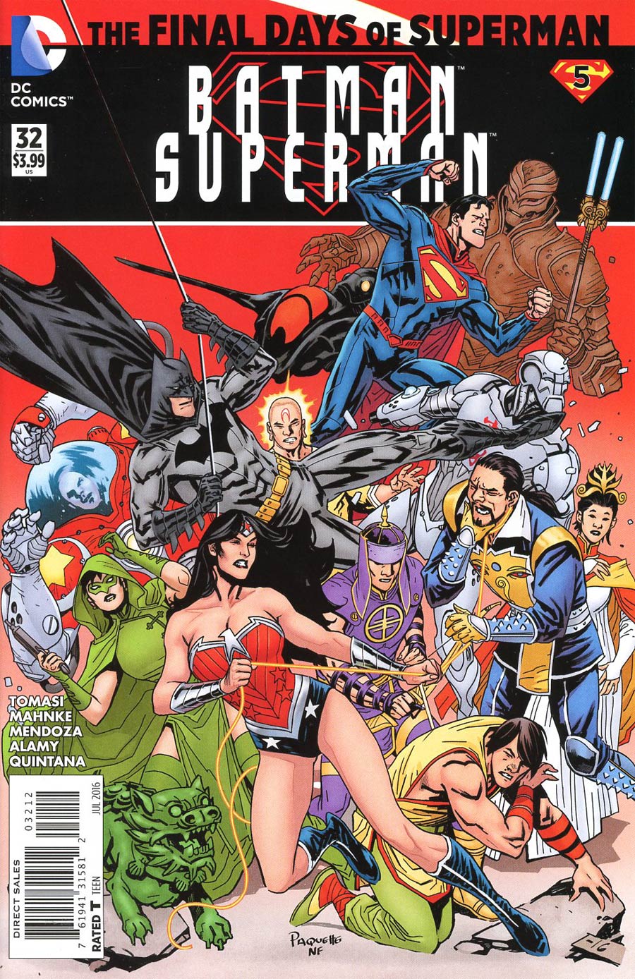 Batman Superman #32 Cover B 2nd Ptg Yanick Paquette (Super League Part 5)