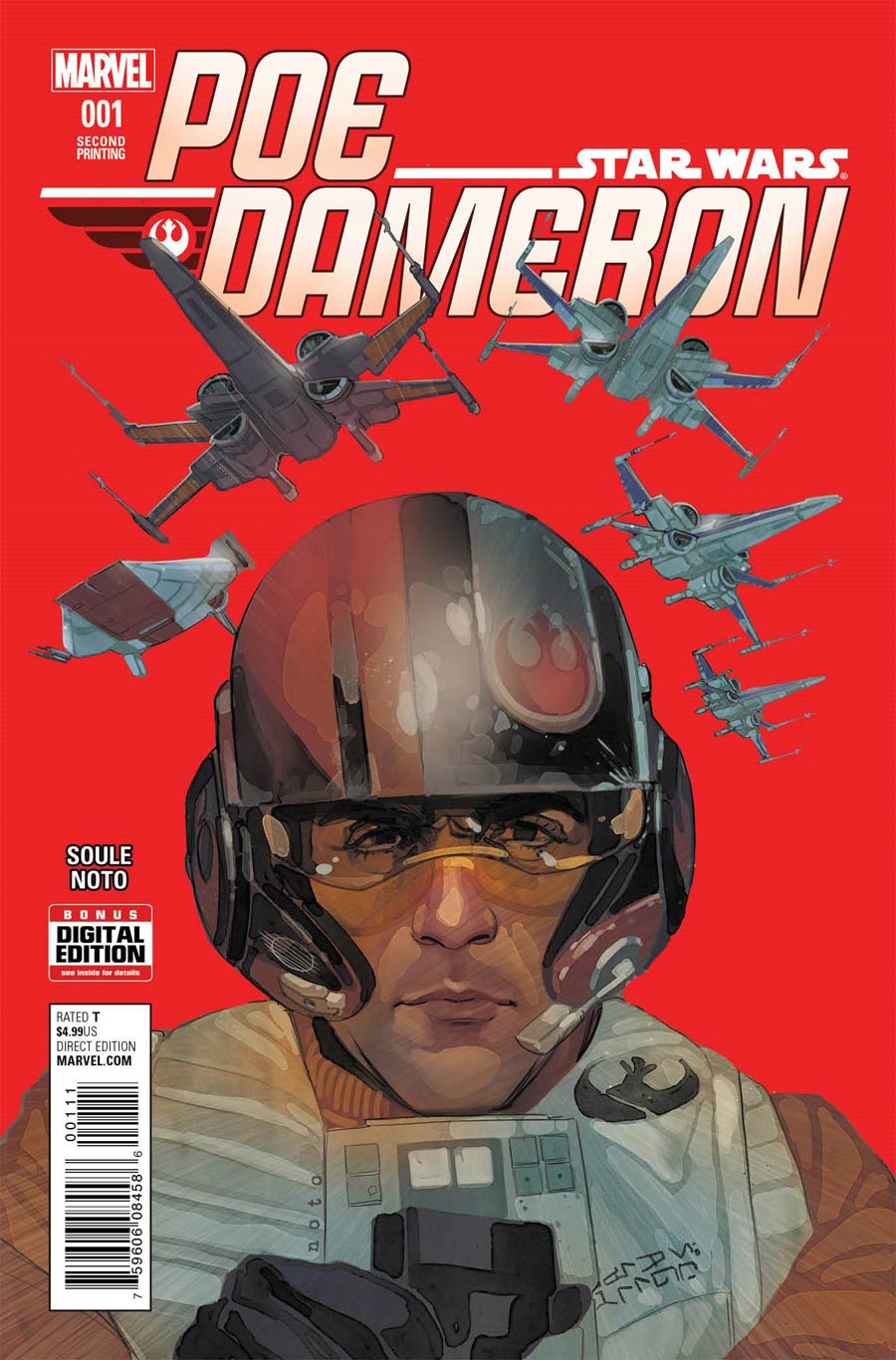 Star Wars Poe Dameron #1 Cover O 2nd Ptg Phil Noto Variant Cover