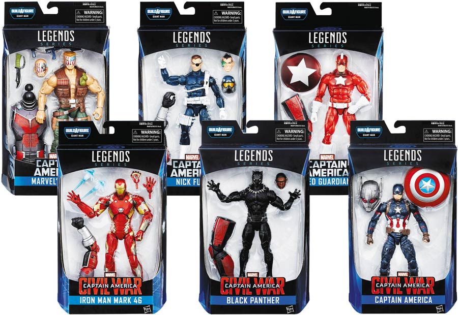 Captain America Civil War 6-Inch Legends Action Figure Assortment Case 201602