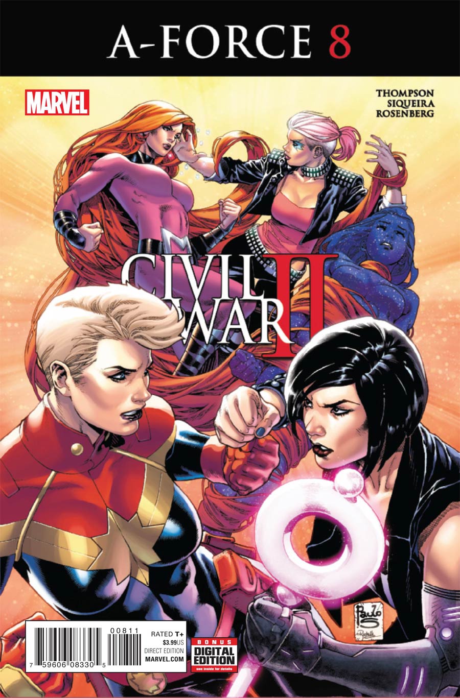 A-Force Vol 2 #8 Cover A Regular Paulo Siqueira Cover (Civil War II Tie-In)