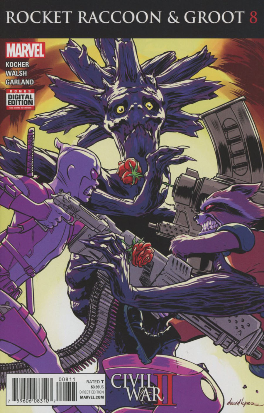 Rocket Raccoon And Groot #8 Cover A Regular David Lopez Cover (Civil War II Tie-In)