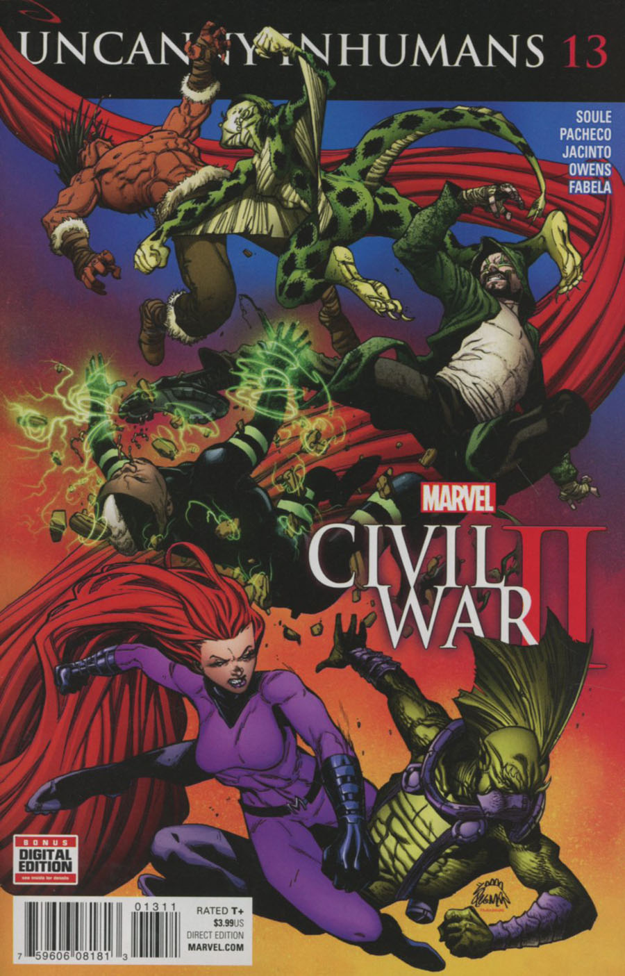 Uncanny Inhumans #13 Cover A Regular Ryan Stegman Cover (Civil War II Tie-In)