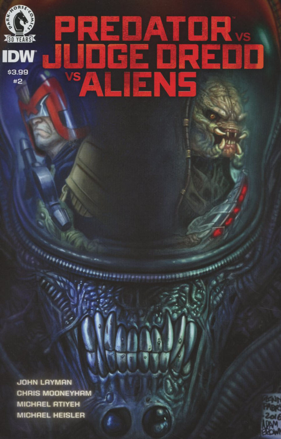 Predator vs Judge Dredd vs Aliens #2 Cover A Regular Glenn Fabry Cover