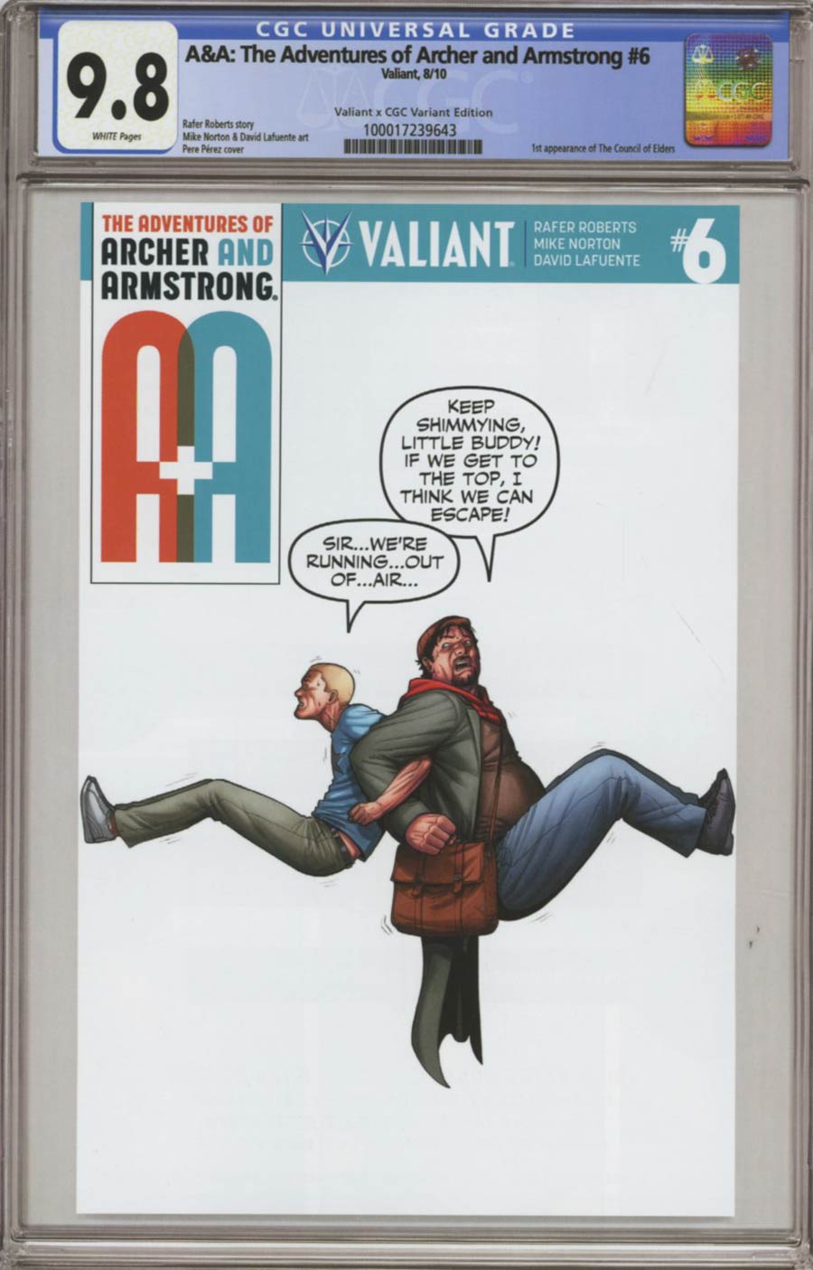 A&A #6 Cover D Variant Pere Perez Valiant x CGC Replica Cover