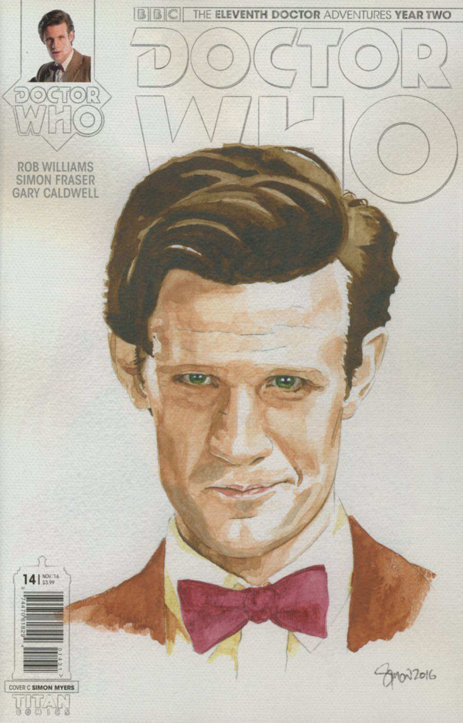 Doctor Who 11th Doctor Year Two #14 Cover C Variant Simon Myers Watercolor Cover