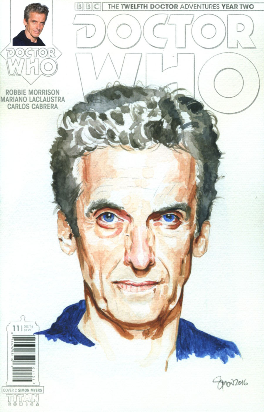 Doctor Who 12th Doctor Year Two #11 Cover C Variant Simon Myers Watercolor Cover