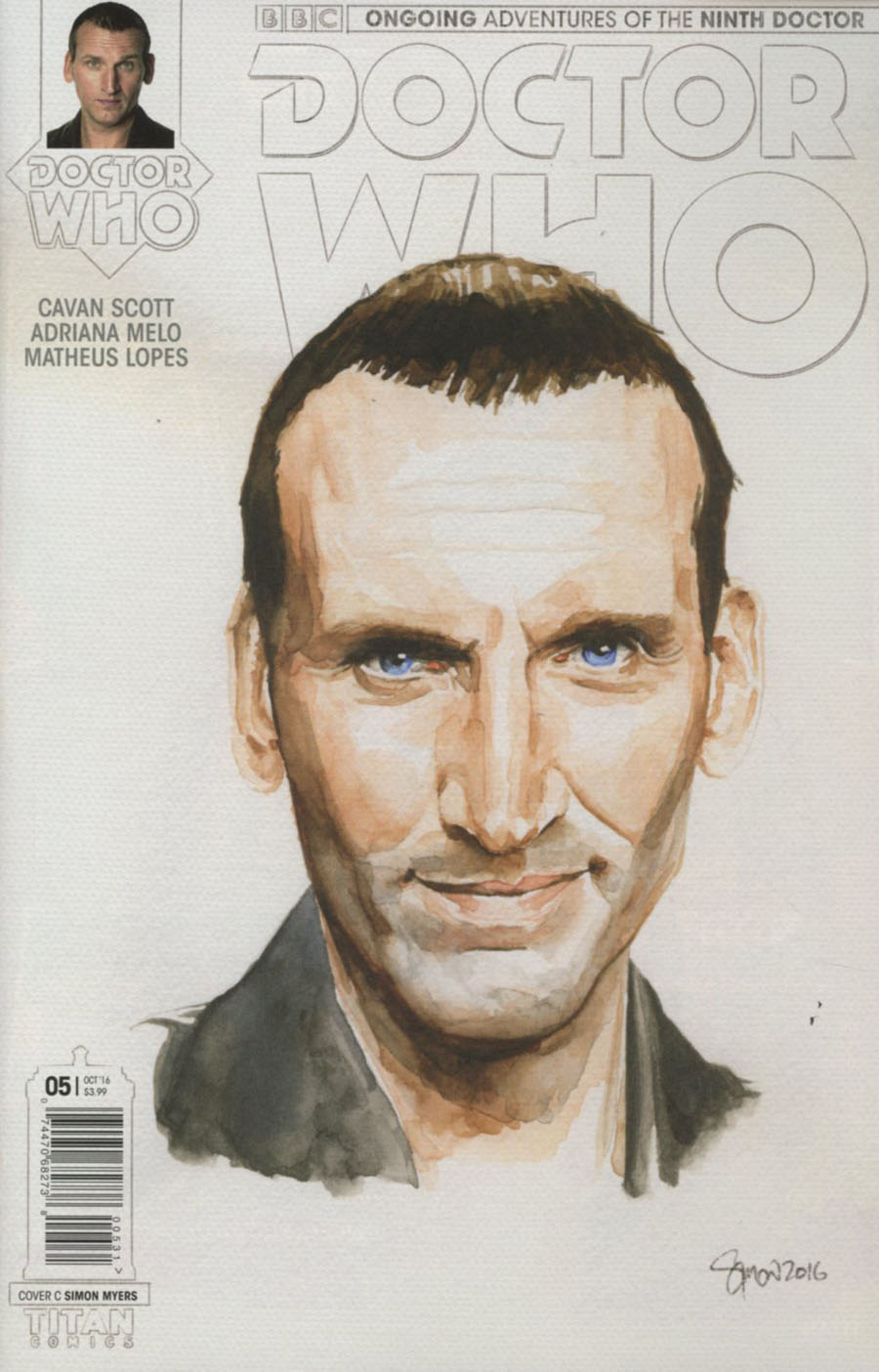 Doctor Who 9th Doctor Vol 2 #5 Cover C Variant Simon Myers Watercolor Cover