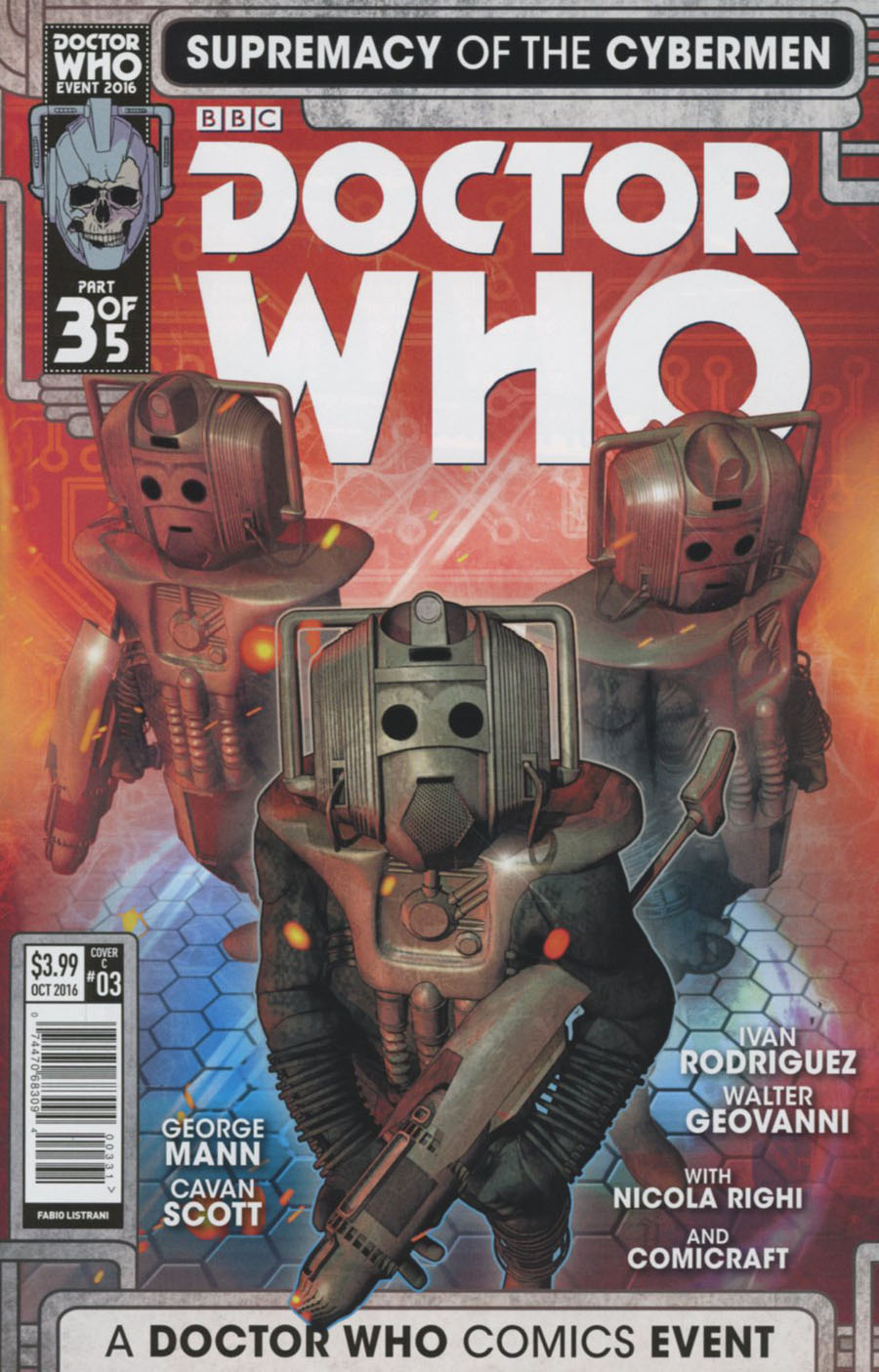 Doctor Who Event 2016 Supremacy Of The Cybermen #3 Cover C Variant Fabio Listrani Cover